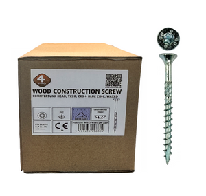 Wood Screws 4.5 X 50mm (TORX 20, galvanized CR3+ZN, countersunk head, 200 pcs., 4PRO)