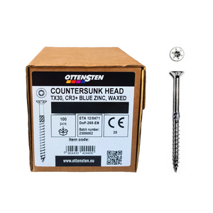 Wood Screws 8 X 80-400mm (Galvanized, Countersunk Head, TORX 40, Ottensten)