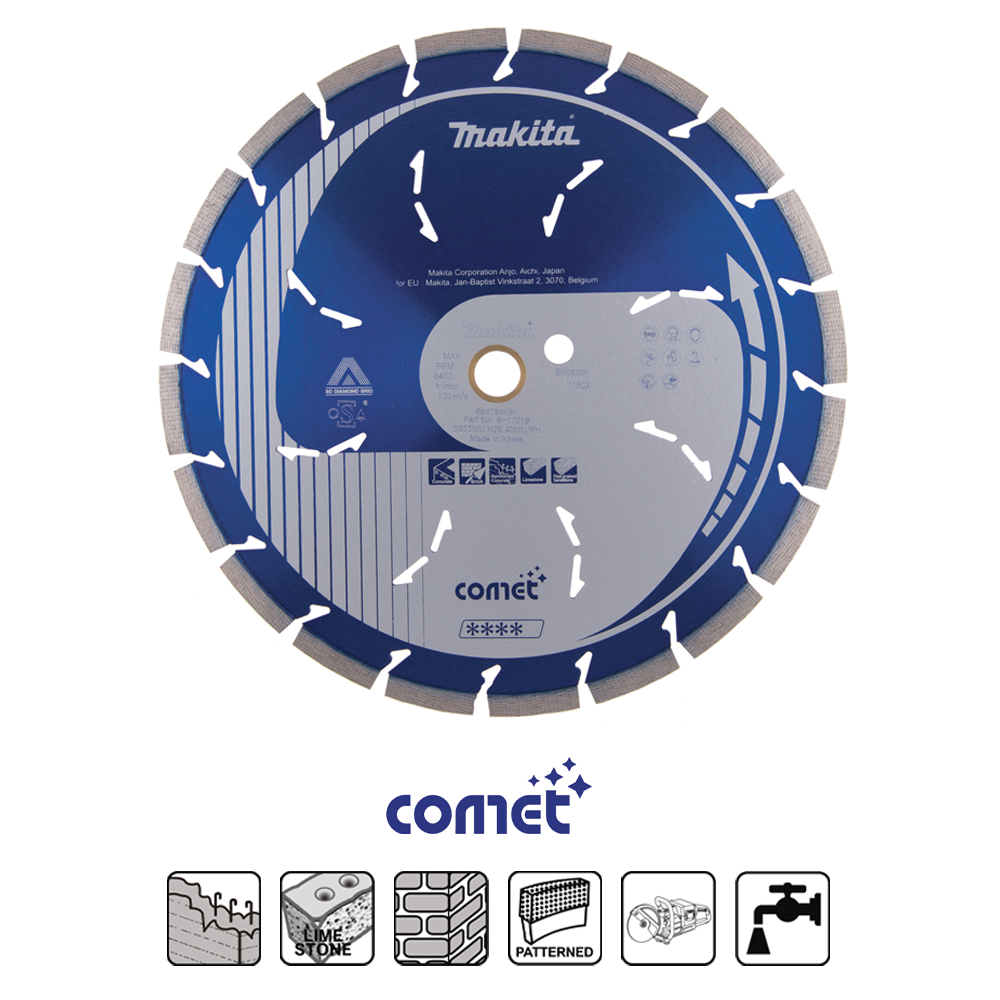 Diamond Cutting Disc Makita COMET RAPID B-12784, 230 mm, 22.23 mm